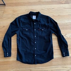 Men’s Levi’s black denim western shirt size M